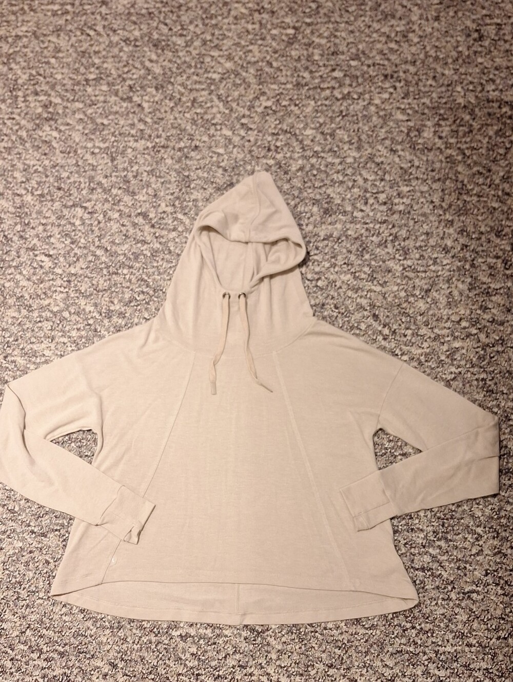 Lole Light Beige Relaxed Hooded Pullover